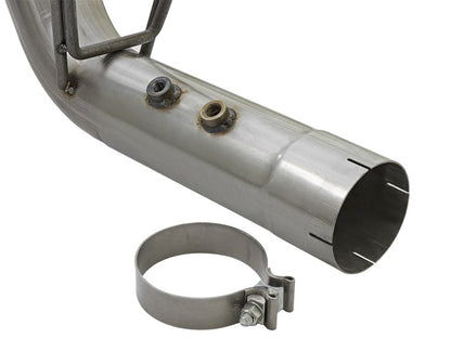 aFe Large Bore-HD 4in 409-SS DPF-Back Exhaust w/Dual Polished Tips 2017 GM Duramax V8-6.6L (td) L5P