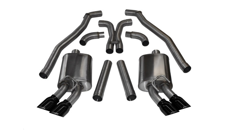 Corsa 12-13 Chevrolet Camaro Coupe ZL1 6.2L V8 Black Sport Cat-Back + XO Exhaust