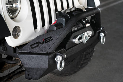 DV8 Offroad 07-18 Jeep Wrangler JK/JL FS-15 Steel Stubby Front Bumper w/ Fog Lights
