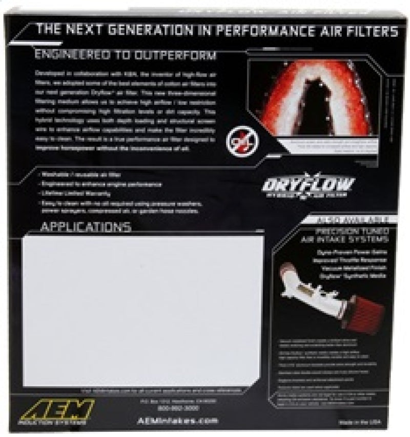 AEM 01-09 Audi A4/RS4/S4 DryFlow Air Filter