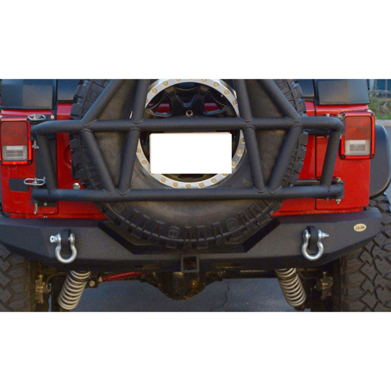 DV8 Offroad 07-18 Jeep Wrangler JK Steel Full Length Rear Bumper