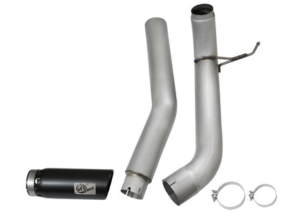 aFe LARGE BORE HD 5in DPF-Back SS Exhaust w/ Black Tip 2016 Nissan Titan 5.0L V8 (td) CC SB