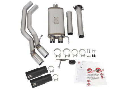 aFe Rebel Exhausts 3in SS Cat-Back 15-16 Ford F-150 EcoBoost V6 2.7/3.5L V8 5.0L w/ Black Tips