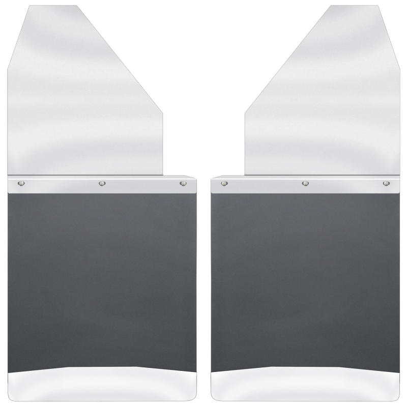 Husky Liners Universal 14in W Stainless Steel Top & Weight Kick Back Mud Flaps