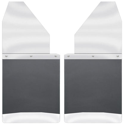 Husky Liners Universal 14in W Stainless Steel Top & Weight Kick Back Mud Flaps