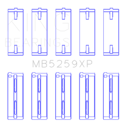 King Acura B18A1/B1/C1/C5 K20A / K24A (Size STDX) Performance Main Bearing Set