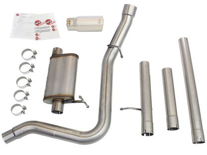 aFe MACHForce XP Exhaust 3in-3.5in SS Single Side Ext CB w/ Polish Tip 99-04 Ford F-250 V8 5.4L/6.8L