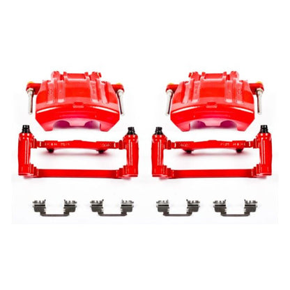 Power Stop 2012 Chrysler 300 Front Red Calipers w/Brackets - Pair