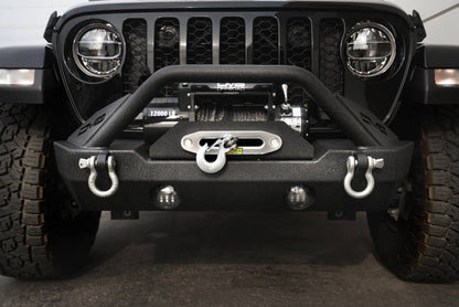 DV8 Offroad 07-18 Jeep Wrangler JK/JL FS-15 Steel Stubby Front Bumper w/ Fog Lights