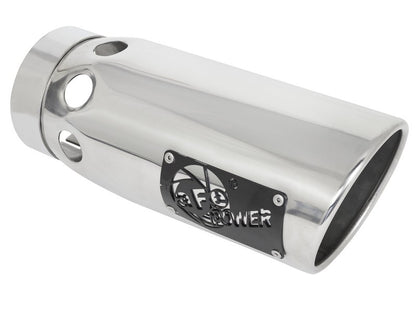 aFe Large Bore-HD 5 IN 409 SS DPF-Back Exhaust System w/Polished Tip 20-21 GM Truck V8-6.6L