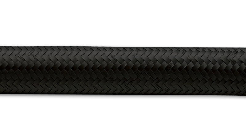 Vibrant -6 AN Black Nylon Braided Flex Hose (2 foot roll)