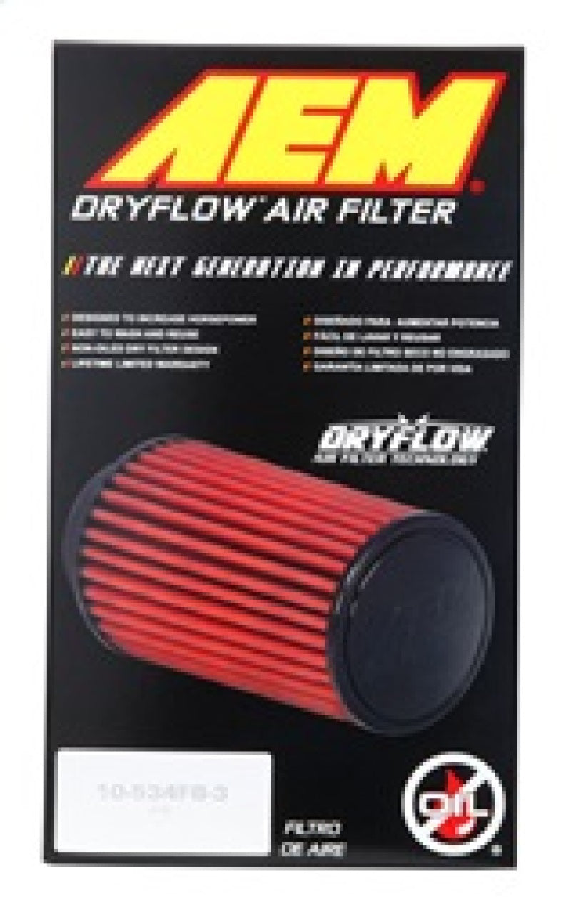 AEM DryFlow Air Filter AIR FILTER KIT 4.5in X 9in DRYFLOW