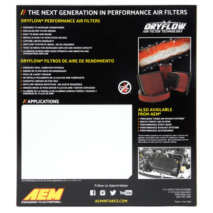 AEM 16-18 Honda HR-V L4-1.8L F/I DryFlow Air Filter