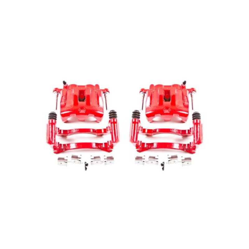 Power Stop 99-04 Jeep Grand Cherokee Front Red Calipers w/Brackets - Pair